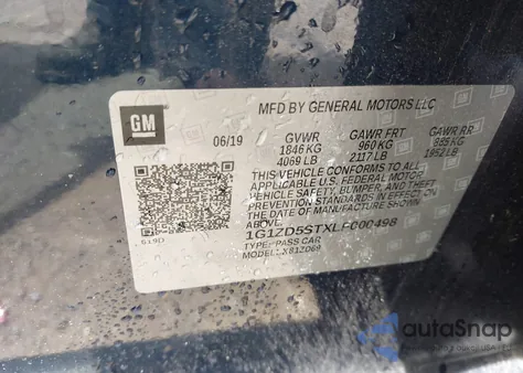 2020 Chevrolet Malibu Fwd Lt from USA, damaged, VIN 1G1ZD5STXLF000498